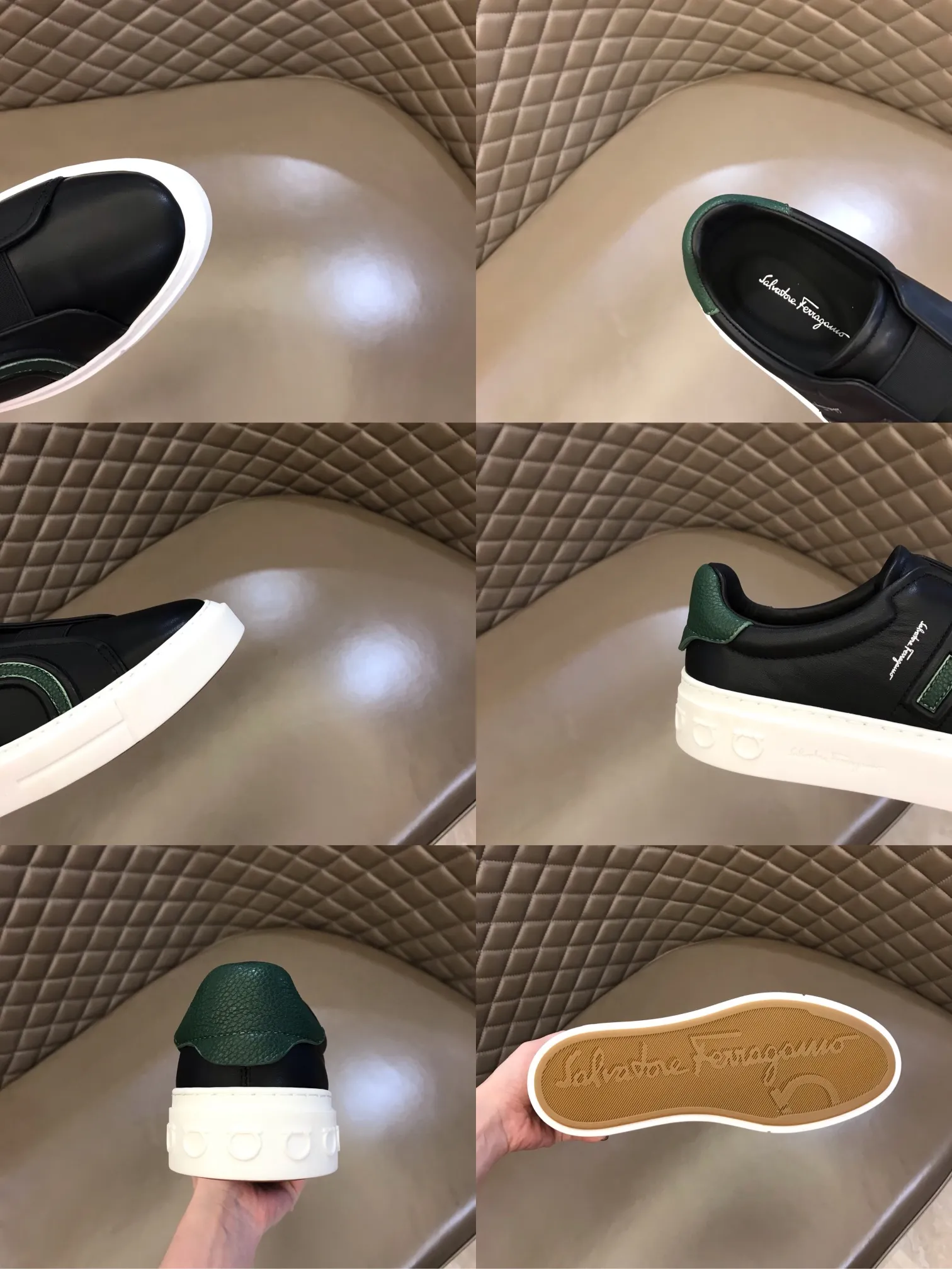 p400【Salvatore Ferraga**】New men's low-top casual shoes! Top-quality cow products, original lasts, made of imported cowhide, first-class texture, first-layer sheepskin lining! Original outsole! The details are exquisite and the style is versatile and upscale! Decorated with a three-dimensional Gancini logo, the back of the tongue and lace-up piping add a pop of color. The high-tech sole features a holographic pattern and Gancini details, making it ideal for a practical yet stylish everyday look. Code number 38-44 (45 can be customized)